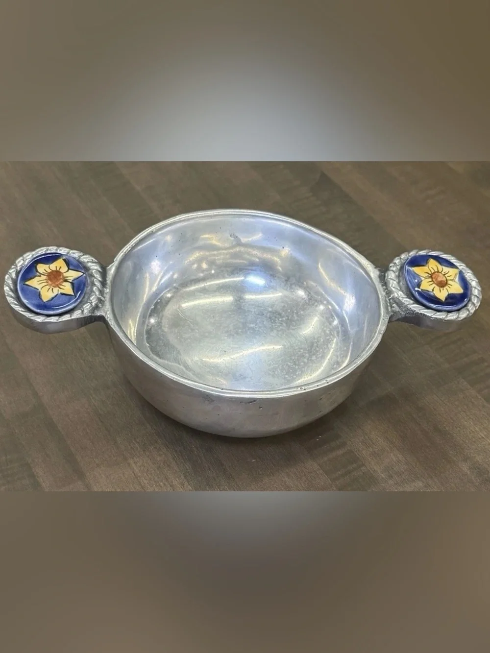 Handcrafted Mexican Pewter Bowl 5.5